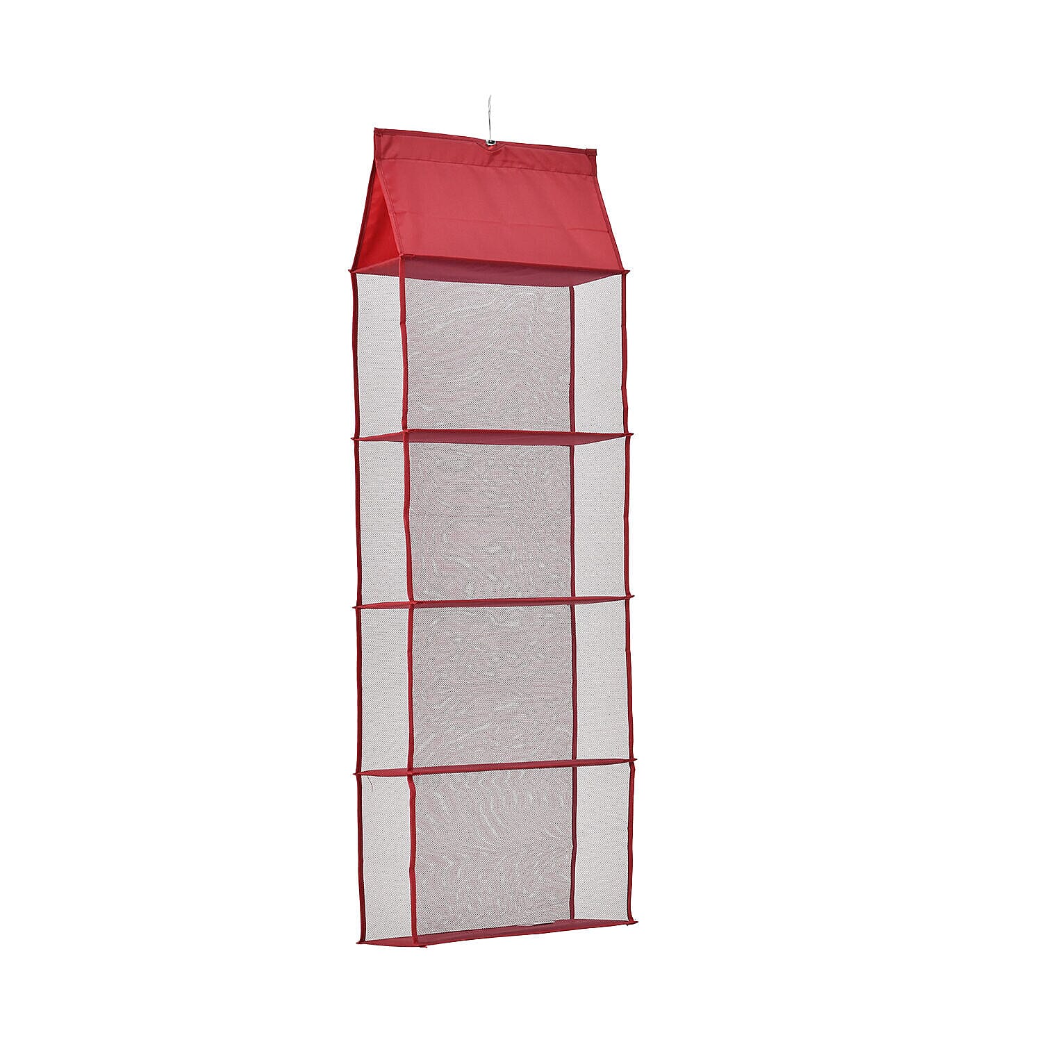 Homesmart 4 Layer Hanging Organizer For Handbags (Size - 120x40x16 cm) - Burgundy