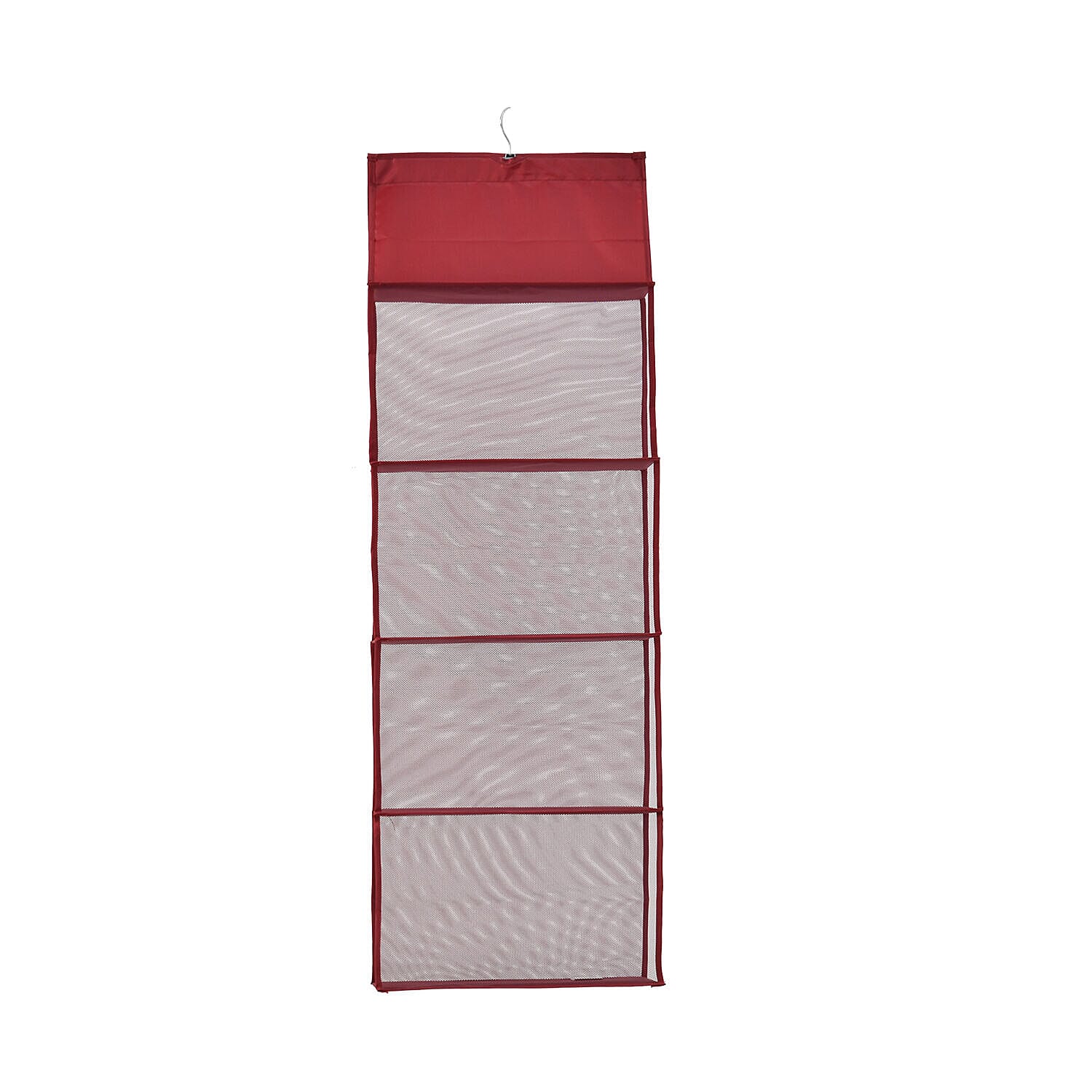 Homesmart 4 Layer Hanging Organizer For Handbags (Size - 120x40x16 cm) - Burgundy