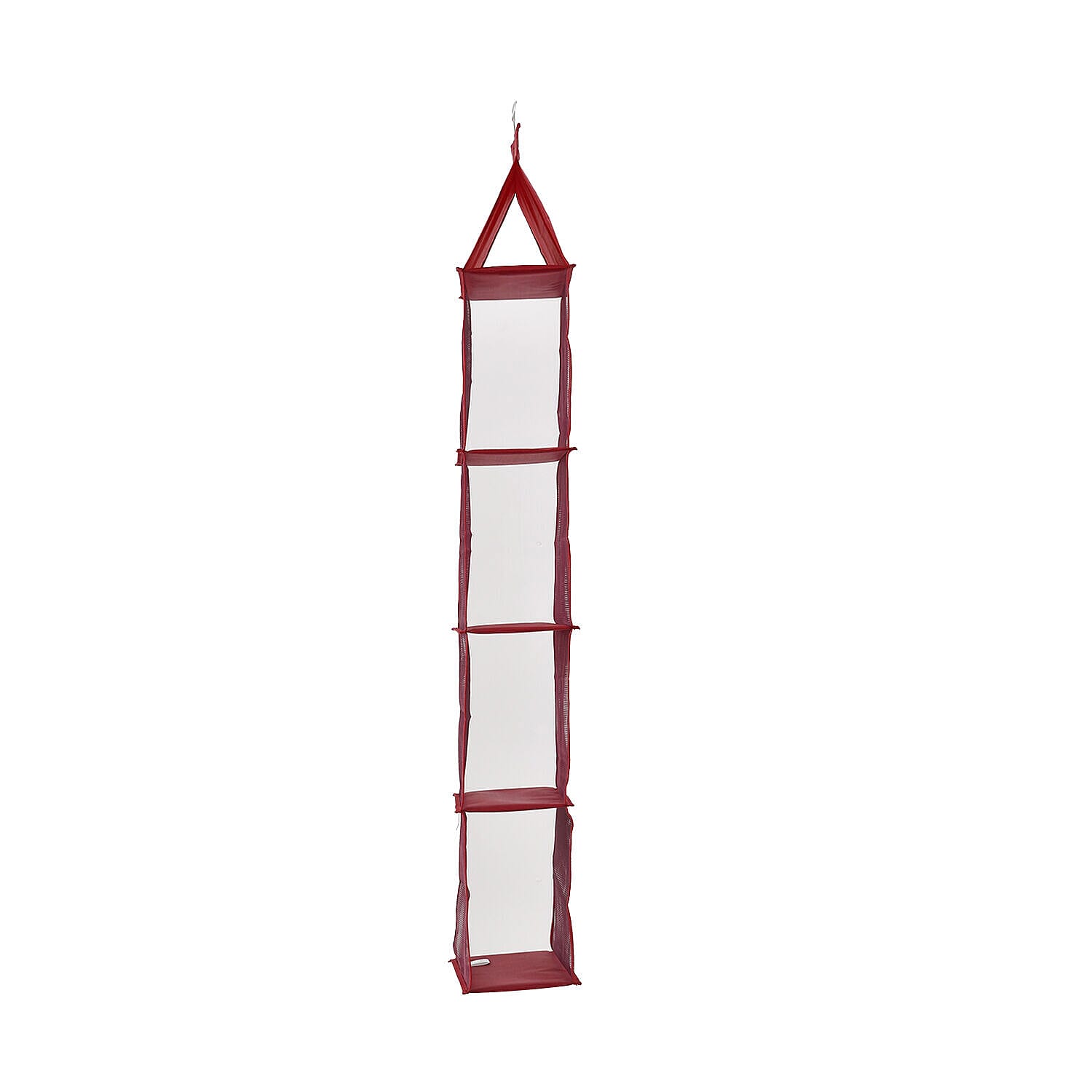 Homesmart 4 Layer Hanging Organizer For Handbags (Size - 120x40x16 cm) - Burgundy
