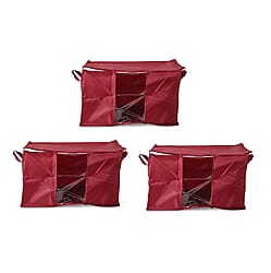 Set of 3 - Homesmart Stackable Storage Bags (Size 60x40x35 cm) - Grey