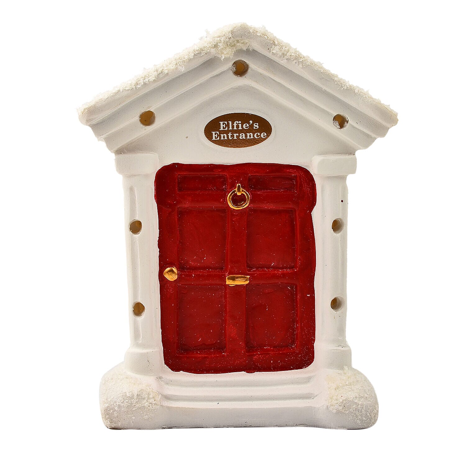 LED Light Up Snow Entrance Door Christmas Deco with Multi Colour Flashing LED Lights