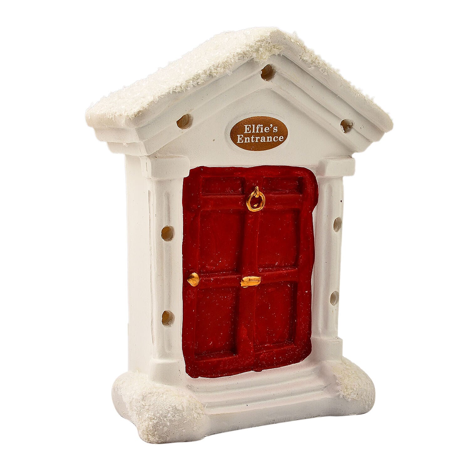 LED Light Up Snow Entrance Door Christmas Deco with Multi Colour Flashing LED Lights