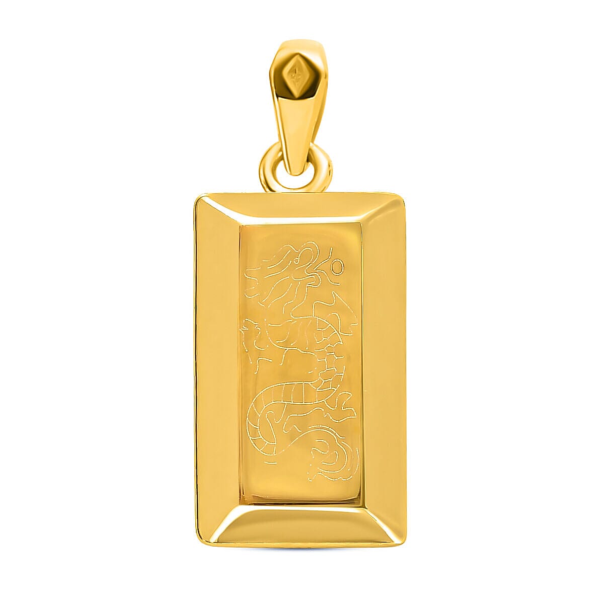 18K Yellow Gold Dragon Pendant