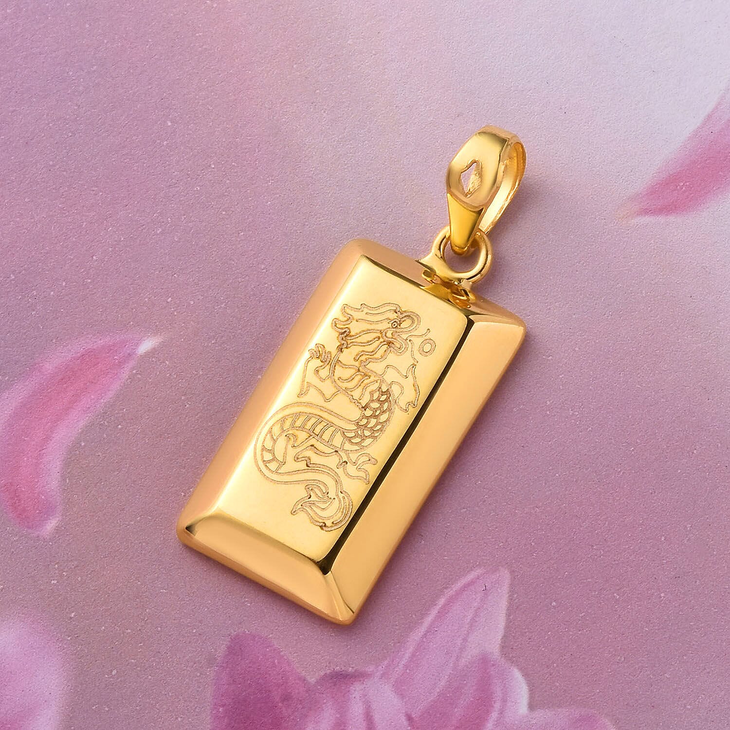 18K Yellow Gold Dragon Pendant