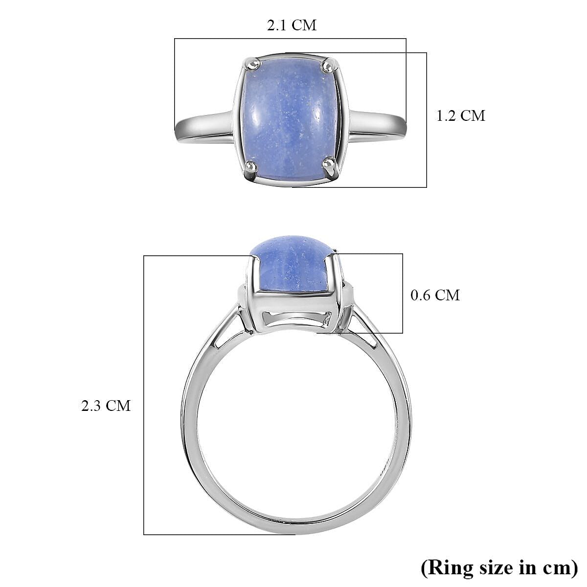 Hackmanite Ring in Platinum Overlay Sterling Silver 3.13 Ct.