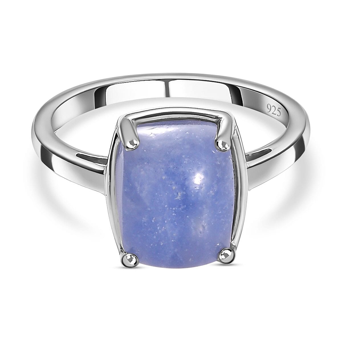 Hackmanite Ring in Platinum Overlay Sterling Silver 3.13 Ct.