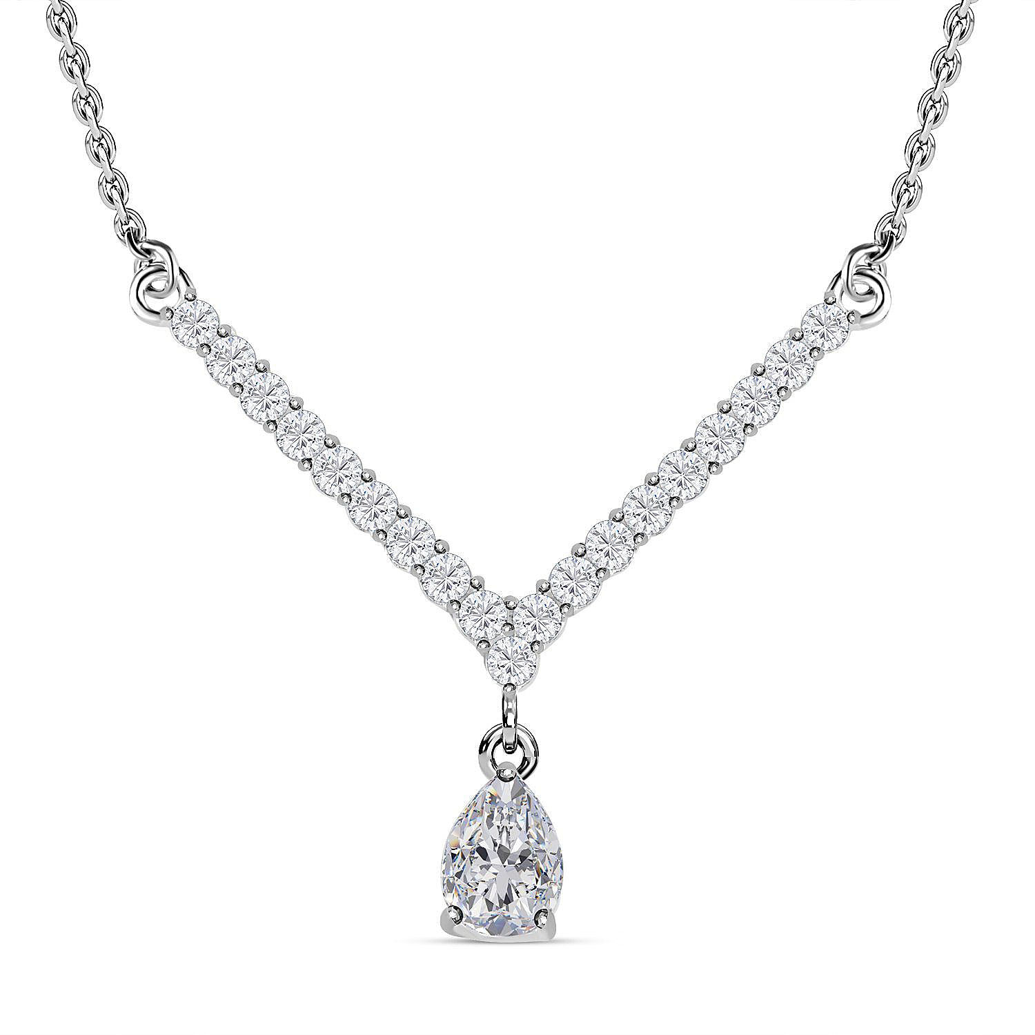 Closeout Deal - Cubic Zirconia Necklace (Size - 20)