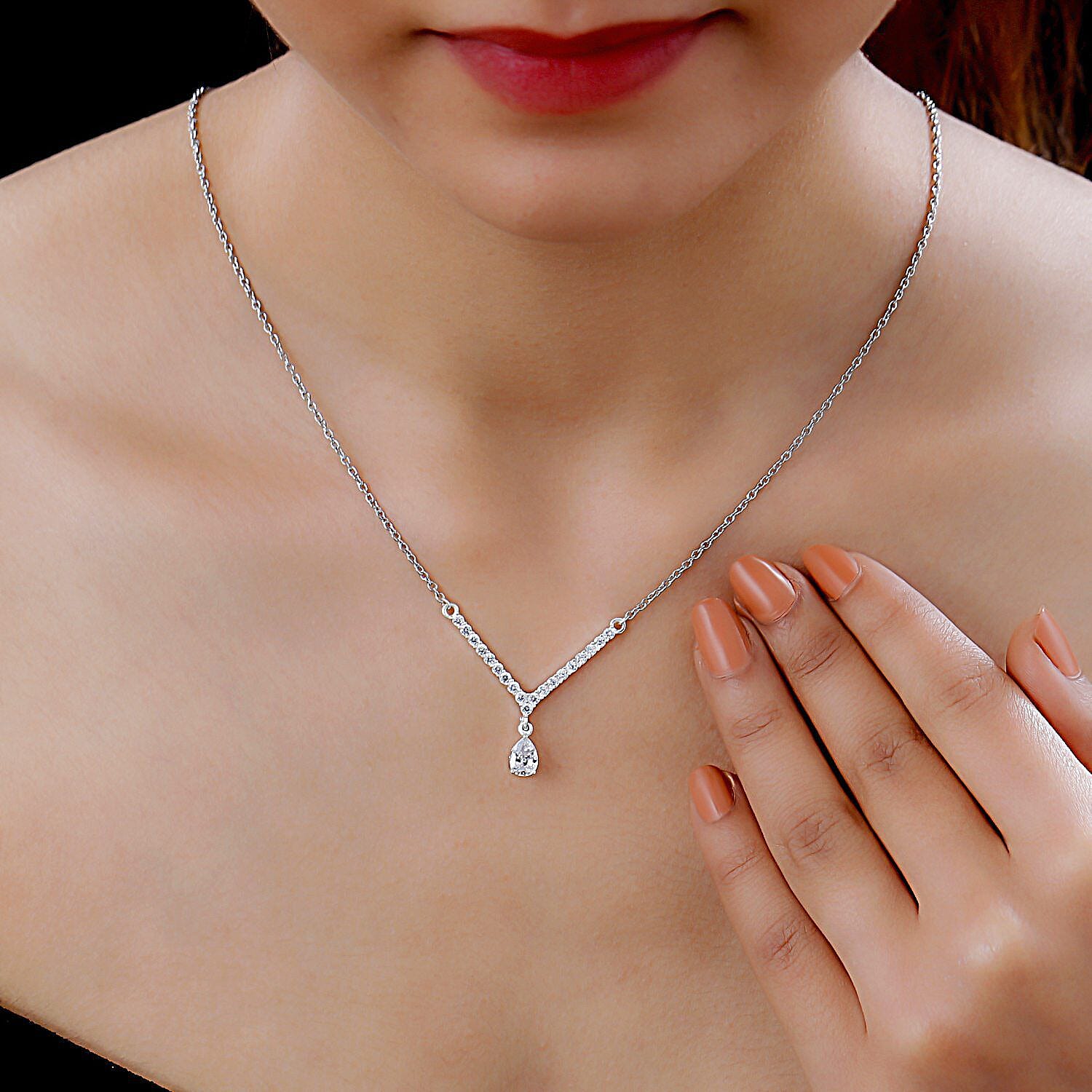 Closeout Deal - Cubic Zirconia Necklace (Size - 20)