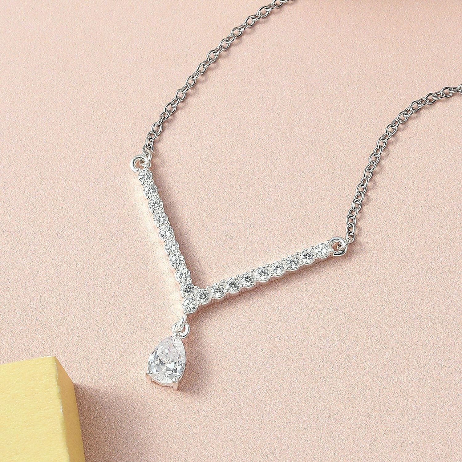 Closeout Deal - Cubic Zirconia Necklace (Size - 20)