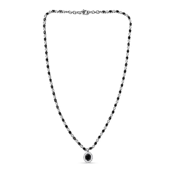 Natural Boi Ploi Black Spinel and Natural Zircon Necklace (Size - 20 ...