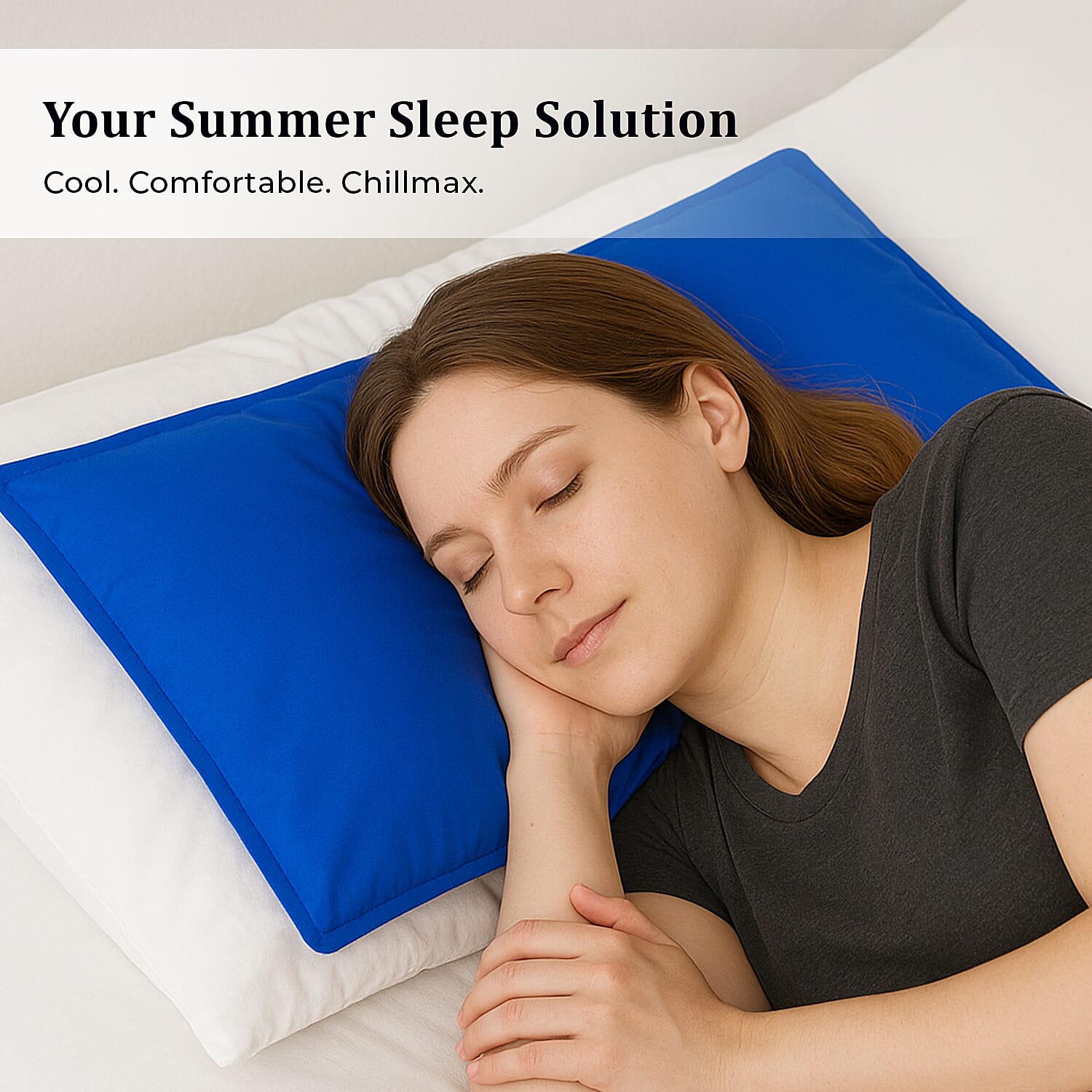 Homesmart Chillmax Pillow- Cooling Gel Pads for Pillows (Size 40x50 cm) - Blue