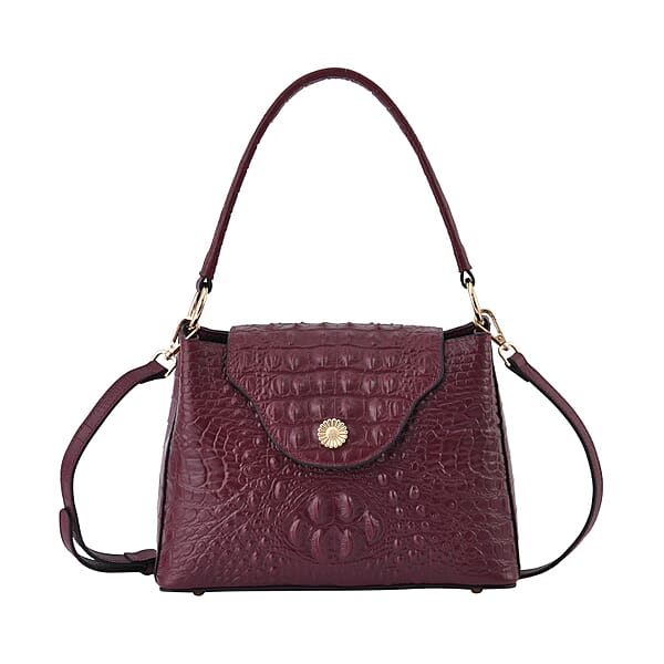 Hong Kong Closeout Deal - Genuine Leather Croc Embossed Convertible Bag ...