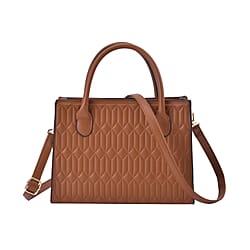 Christmas Finds - Ribbed Pattern Crossbody Bag - Nude