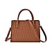 Ribbed Pattern Crossbody Bag - Tan