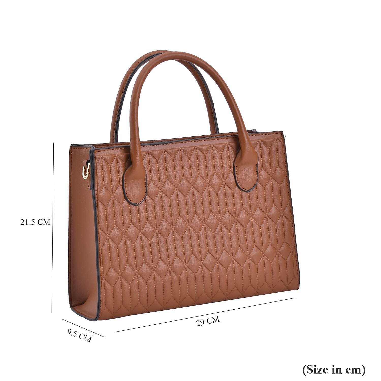 Ribbed Pattern Crossbody Bag - Tan