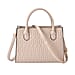 Ribbed Pattern Crossbody Bag - Tan