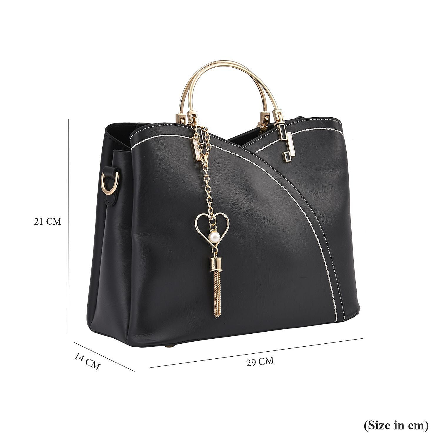 Convertible Bag with Detachable Long strap - Burgundy & White