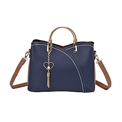 Convertible Bag with Detachable Long strap - Burgundy & White