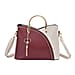 Convertible Bag with Detachable Long strap - Burgundy & White
