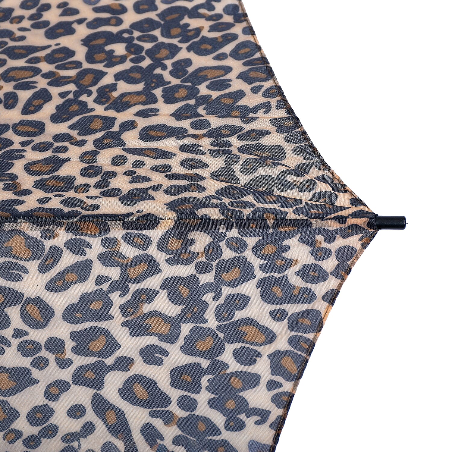 Leopard Pattern Auto Opening Umbrella in an 8 Panel - Beige & Black