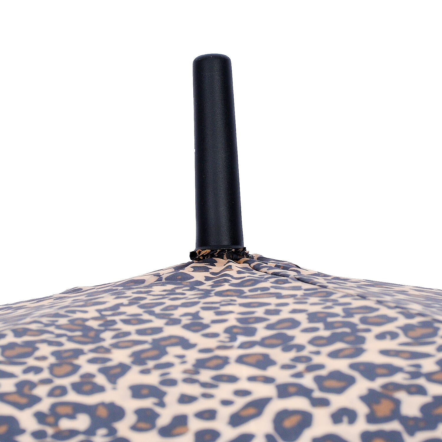Leopard Pattern Auto Opening Umbrella in an 8 Panel - Beige & Black