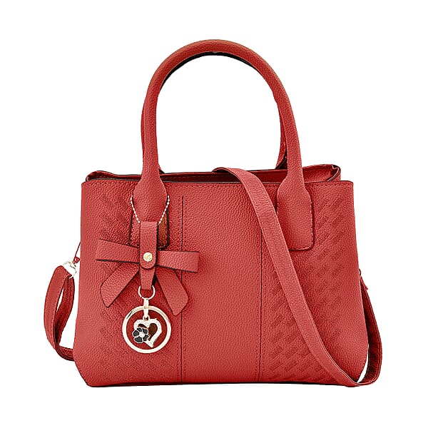 Crossbody Convertible Bag with Detachable Long Strap Burgundy 7263760 TJC