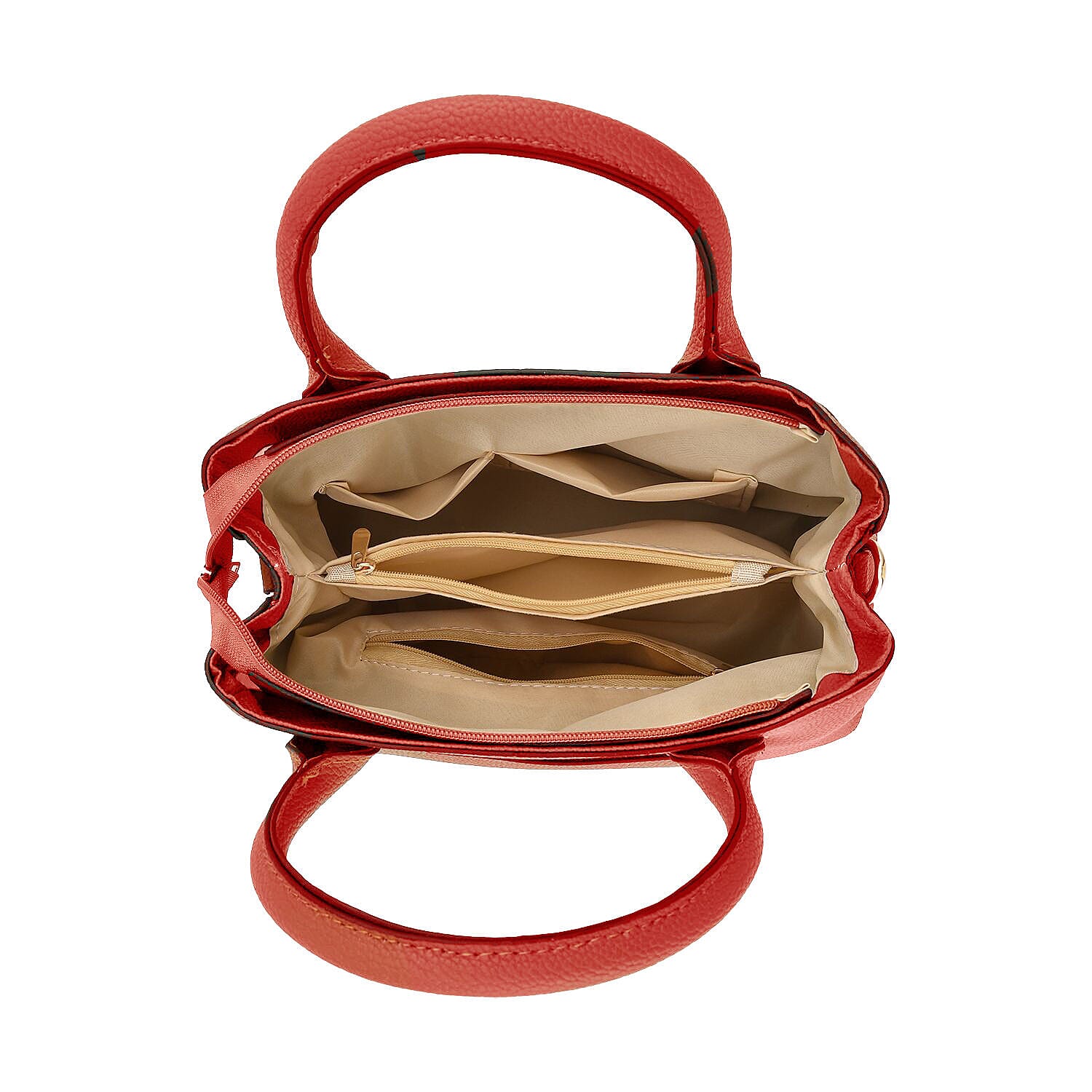 Crossbody Convertible Bag with Detachable Long Strap - Burgundy