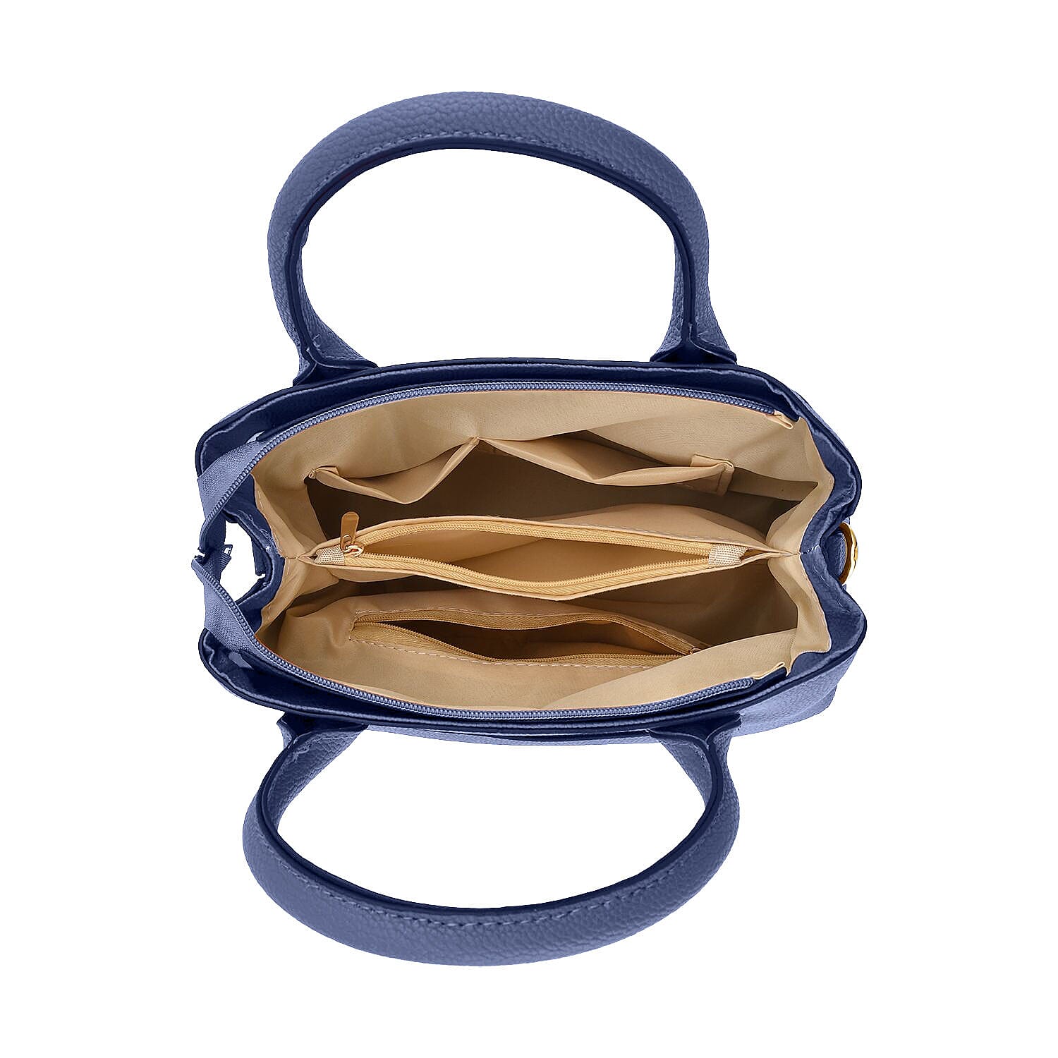 Crossbody Convertible Bag with Detachable Long Strap - Navy