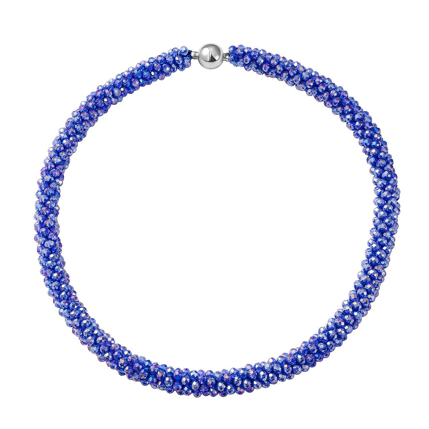 Blue Magic Color Glass  Necklace (Size - 20) 254.50 ct