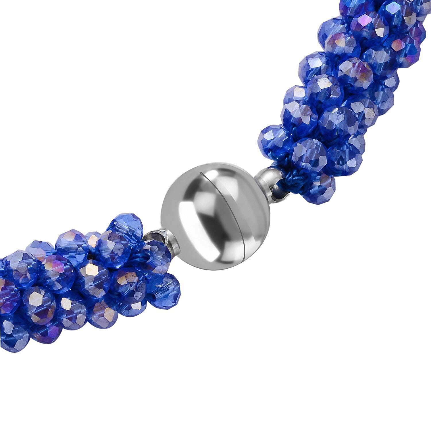 Blue Magic Color Glass  Necklace (Size - 20) 254.50 ct