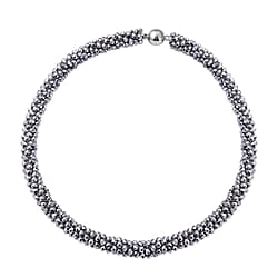 Silver Grey Color Glass  NecklaceE (Size - 20) 264.50 ct
