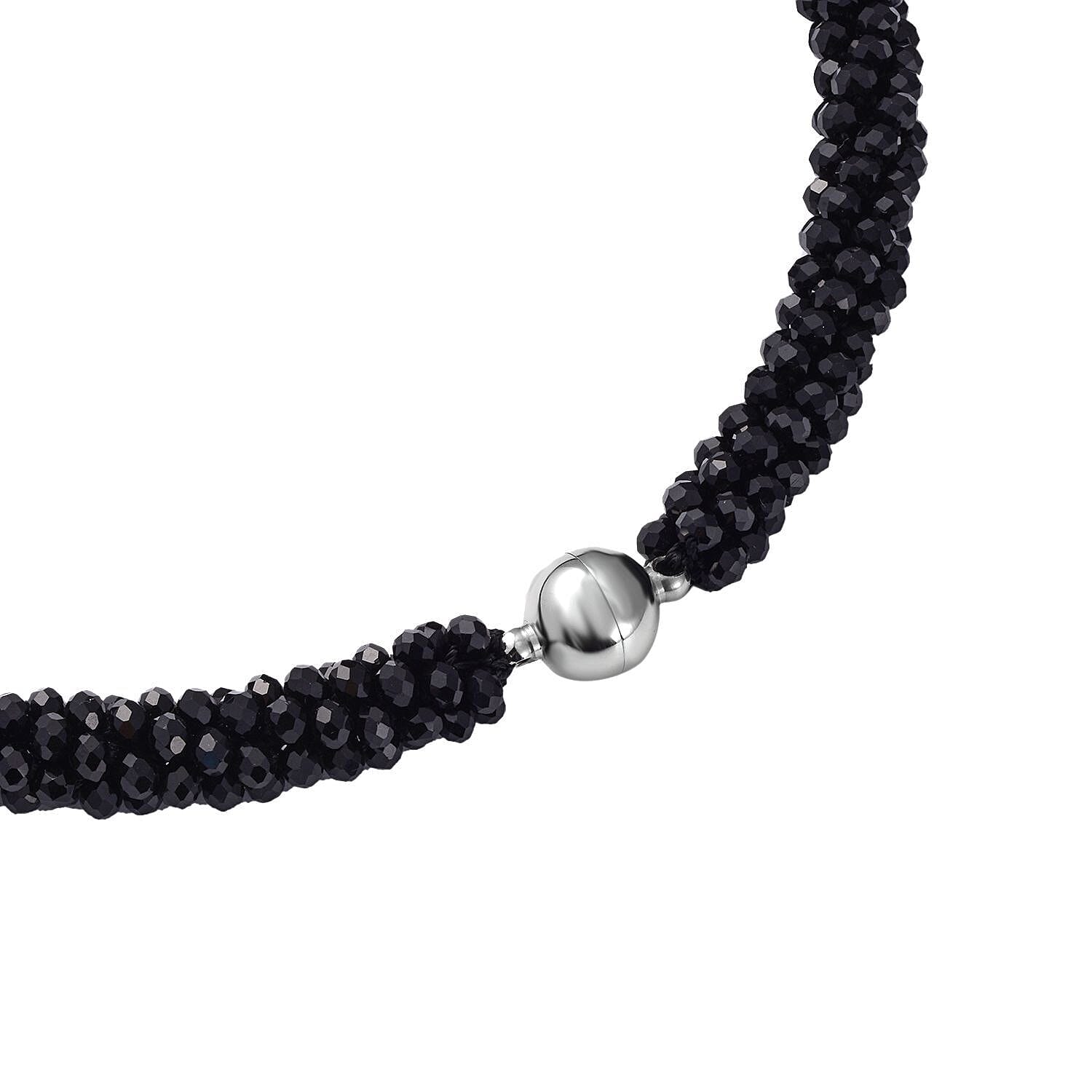 Simulated Black Spinel Beads Necklace (Size - 20)