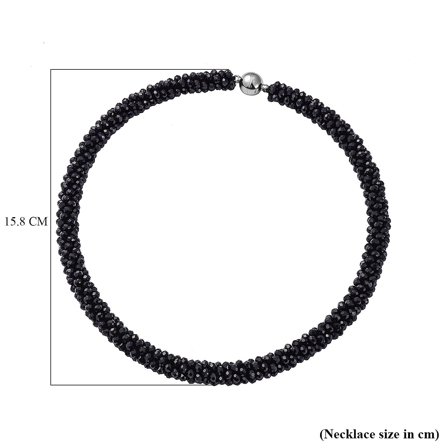 Simulated Black Spinel Beads Necklace (Size - 20)