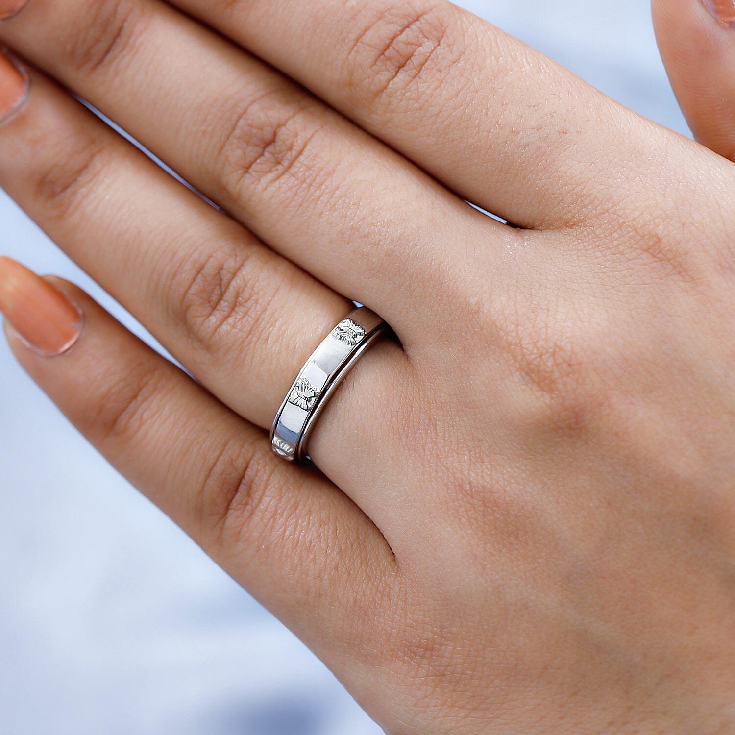 Sterling Silver Butterfly Spinner Band Ring