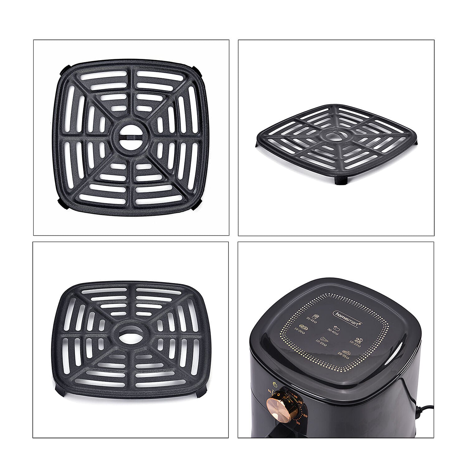 Homesmart Air Fryer 700 W 4 Litre with 360 Degree Technology - Black