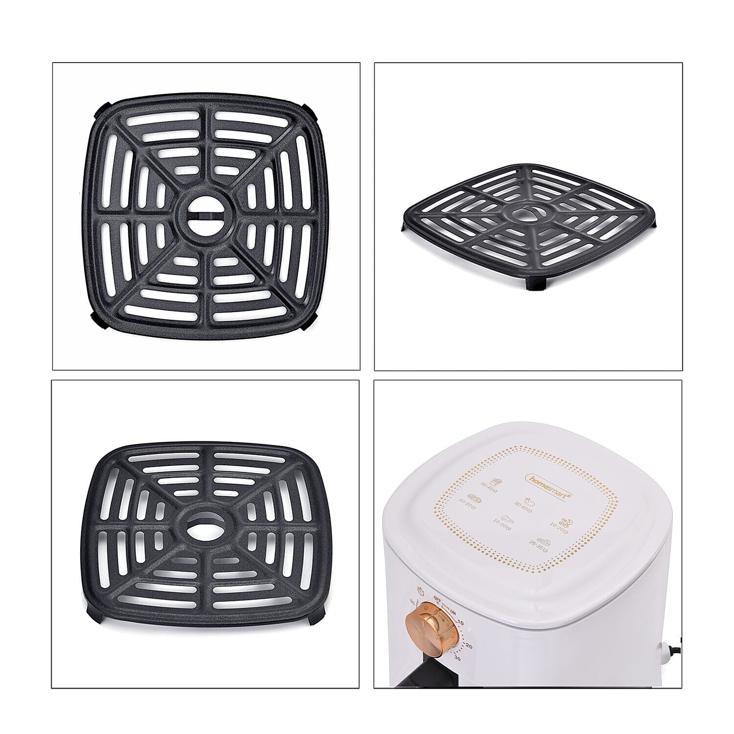 Homesmart Air Fryer 700W 4 Litre with 360 Degree Technology - White