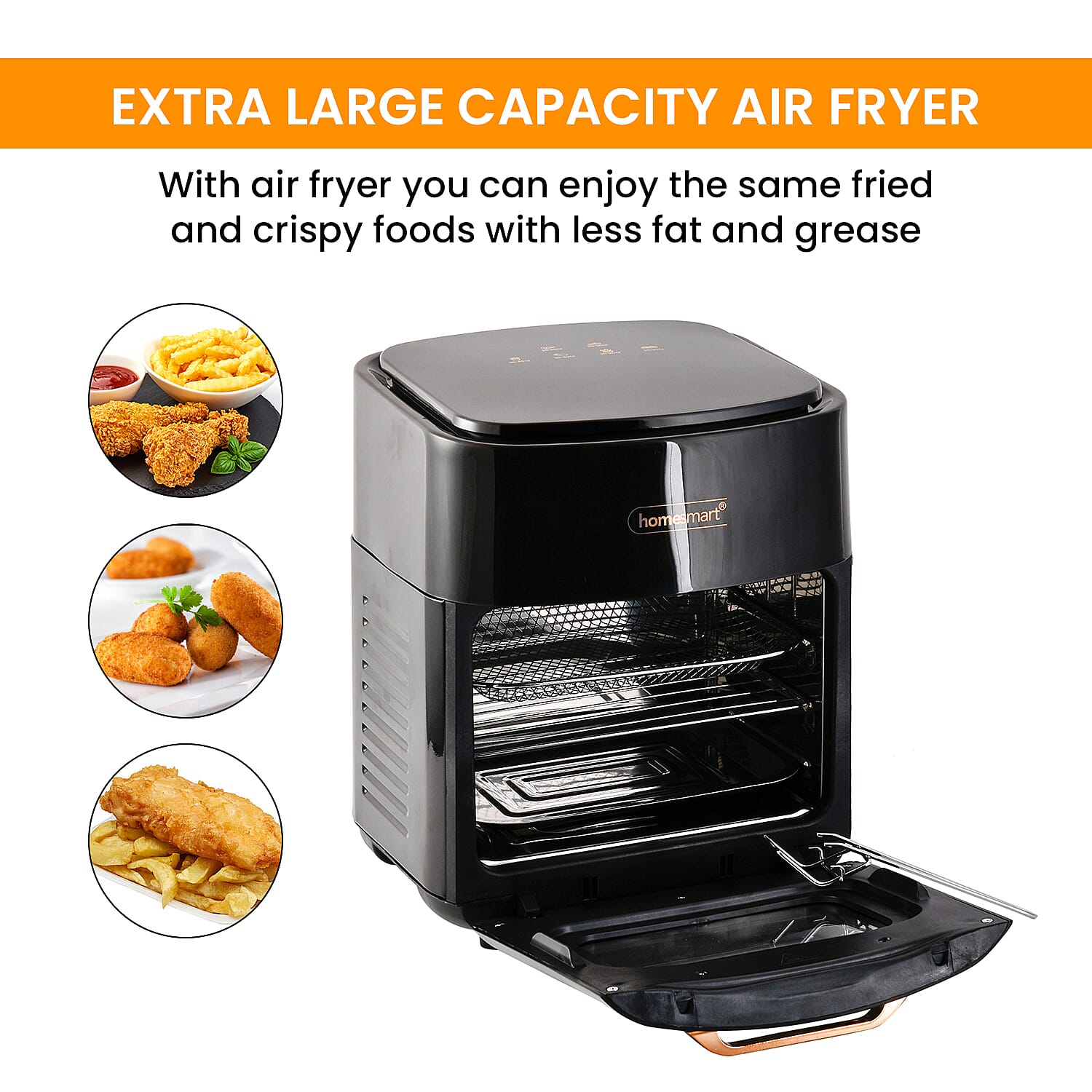 Homesmart 15 Litre Air Fryer (1400W) - Black