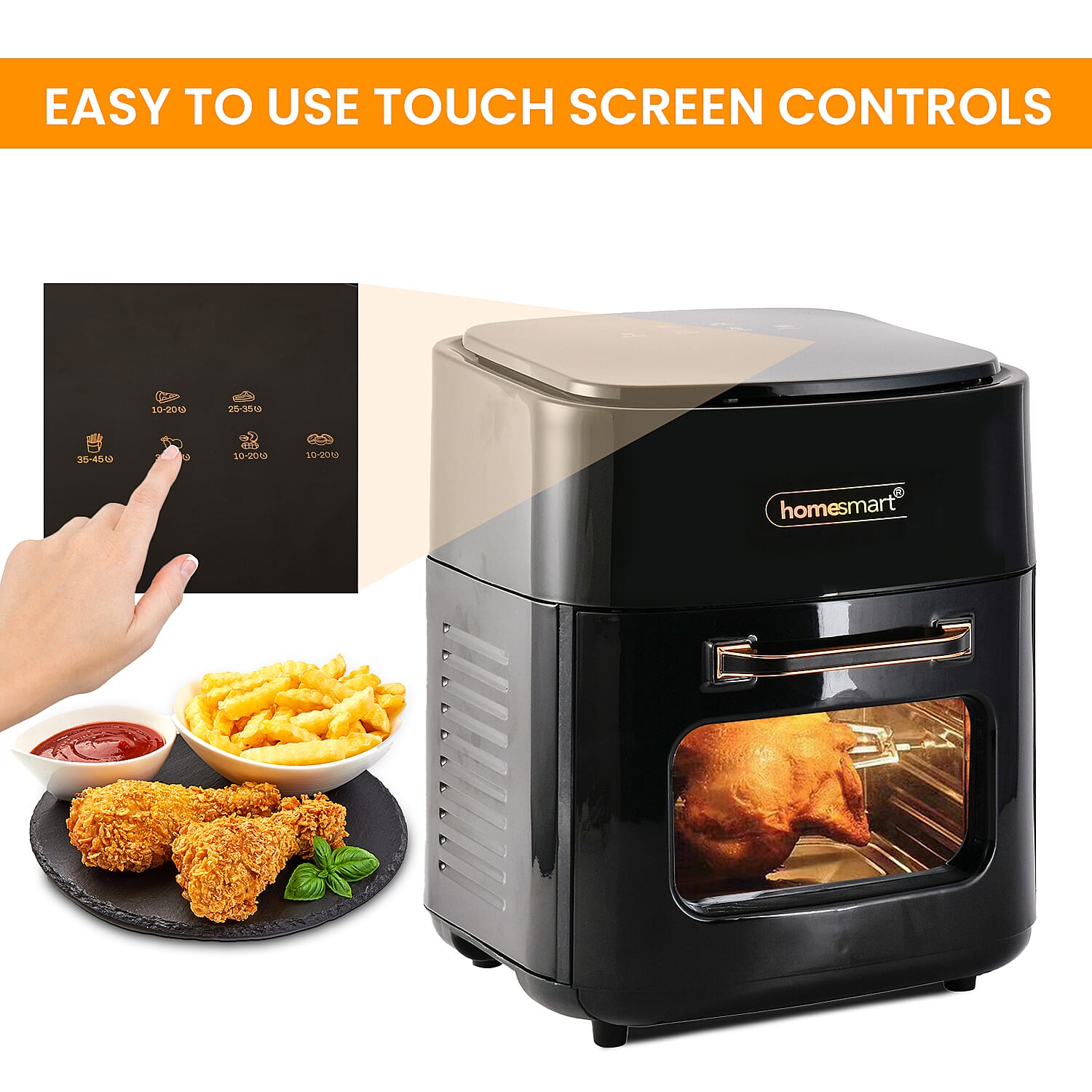 Homesmart 15 Litre Air Fryer (1400W) - Black