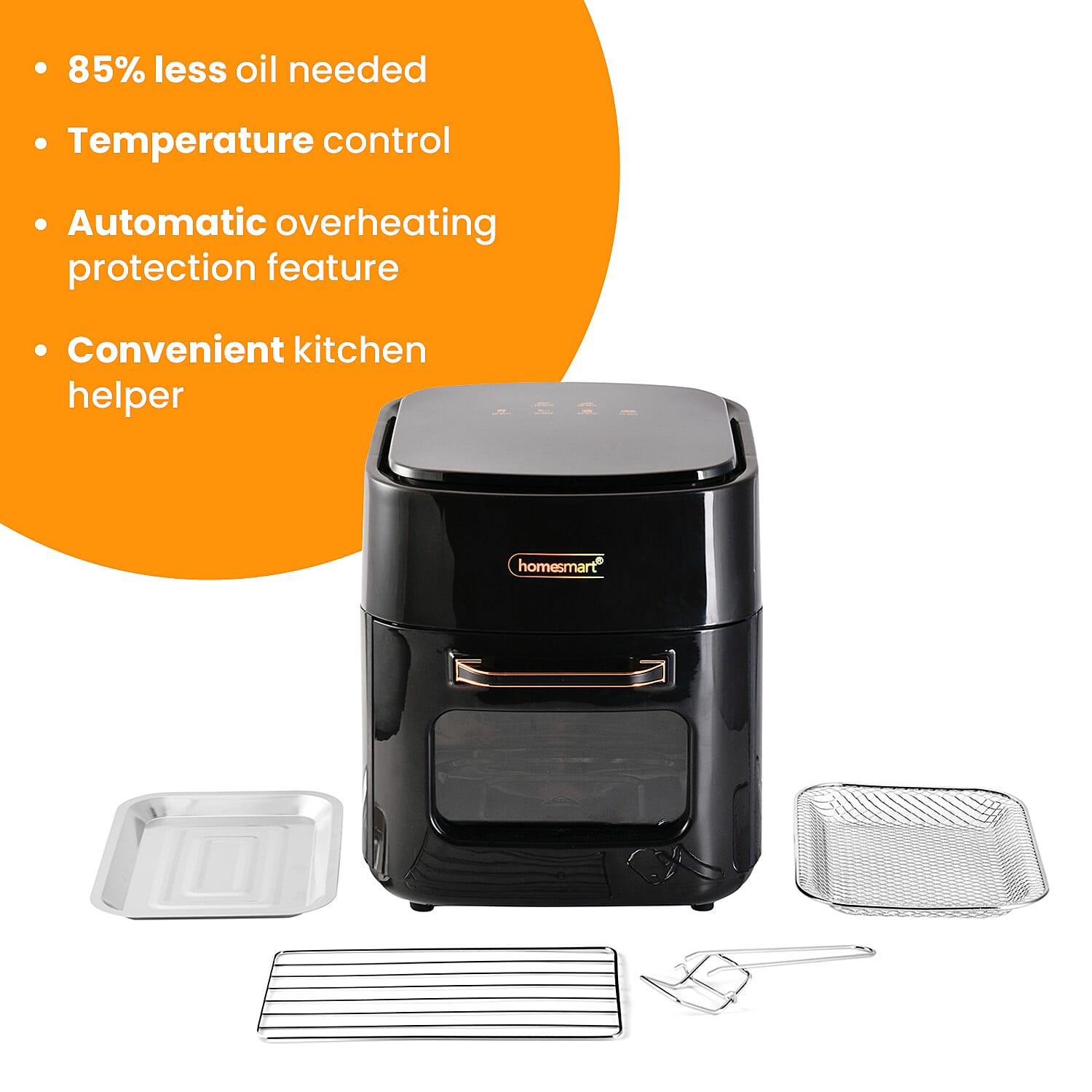 Homesmart 15 Litre Air Fryer (1400W) - Black