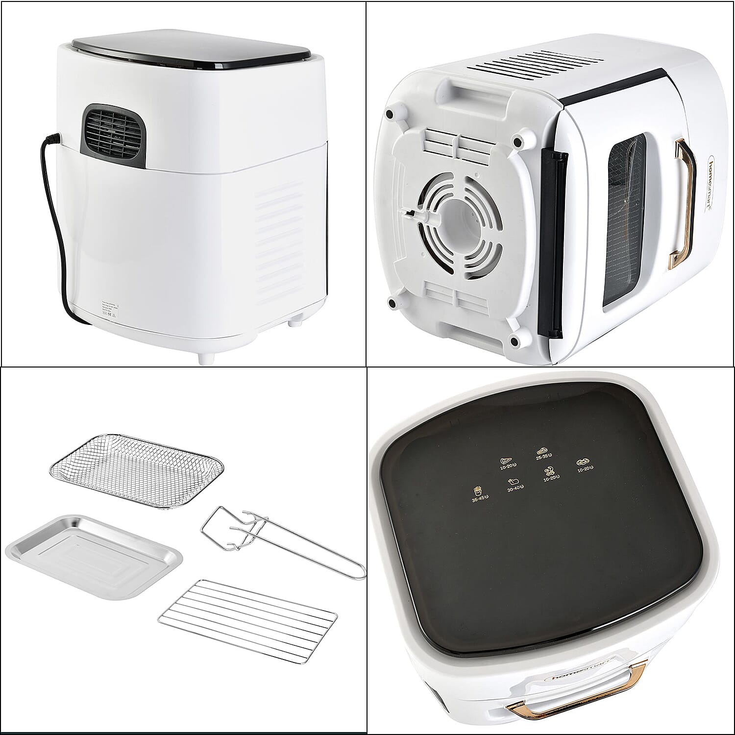 Homesmart 15 Litre Air Fryer (Size 37x31x29 cm) 1400W - White