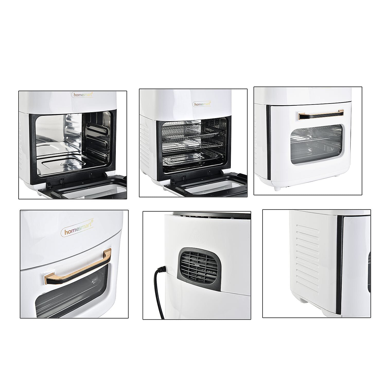 Homesmart 15 Litre Air Fryer (Size 37x31x29 cm) 1400W - White