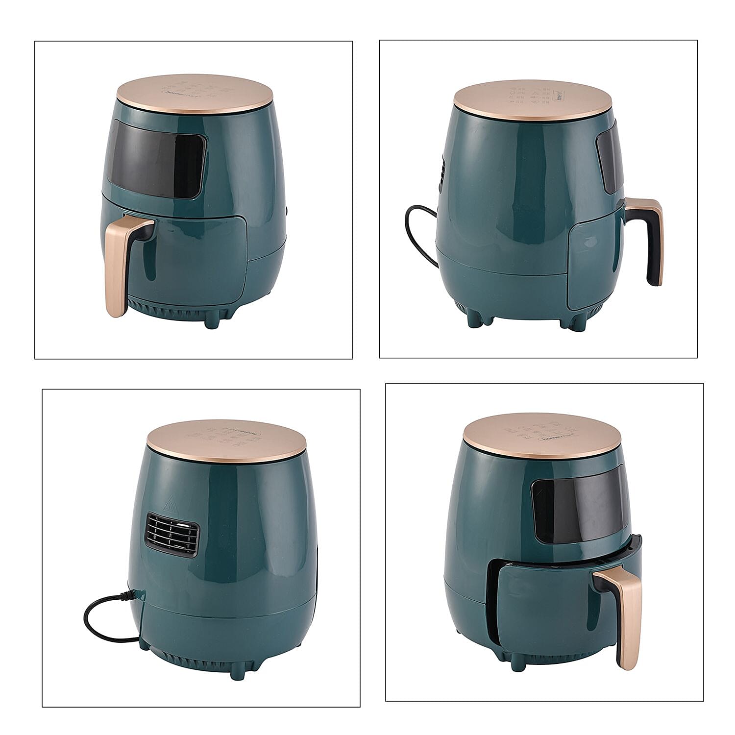 Homesmart Air Fryer 4.5L (1400W) - Air Fry, Roast, Bake, Reheat - Uses little to no oil - Green