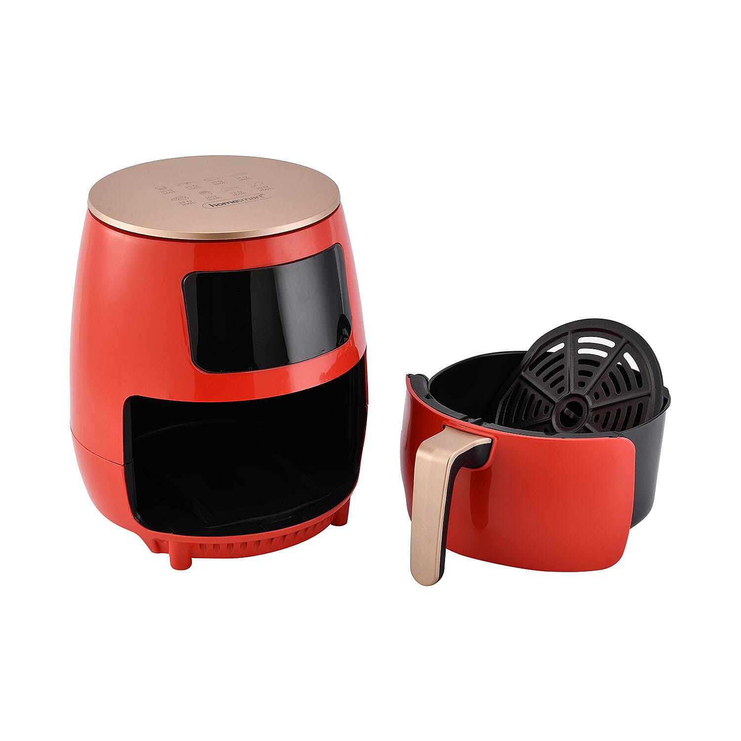 Homesmart Air Fryer 4.5L (1400W) - Air Fry, Roast, Bake, Reheat - Uses little to no oil, - Red(34x30cm)
