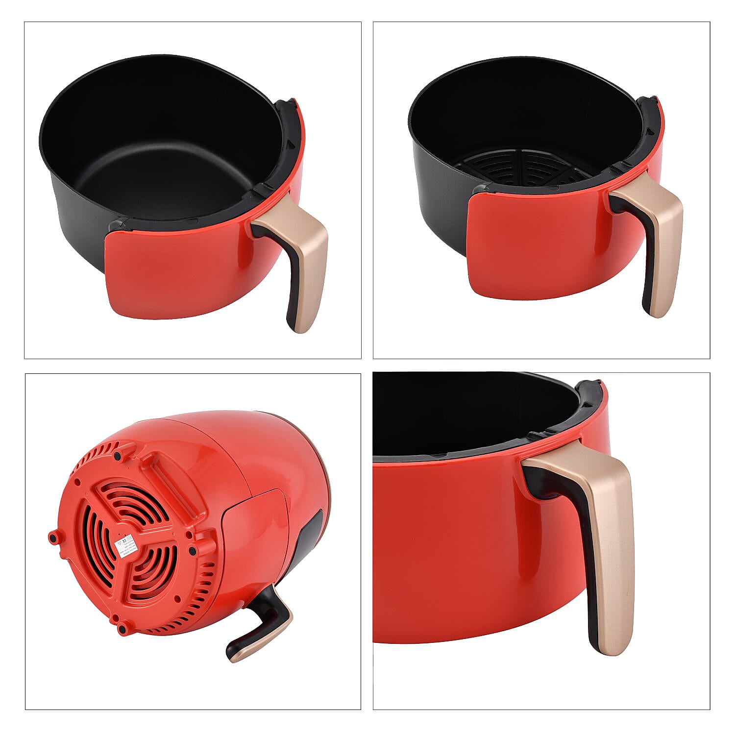 Homesmart Air Fryer 4.5L (1400W) - Air Fry, Roast, Bake, Reheat - Uses little to no oil, - Red(34x30cm)