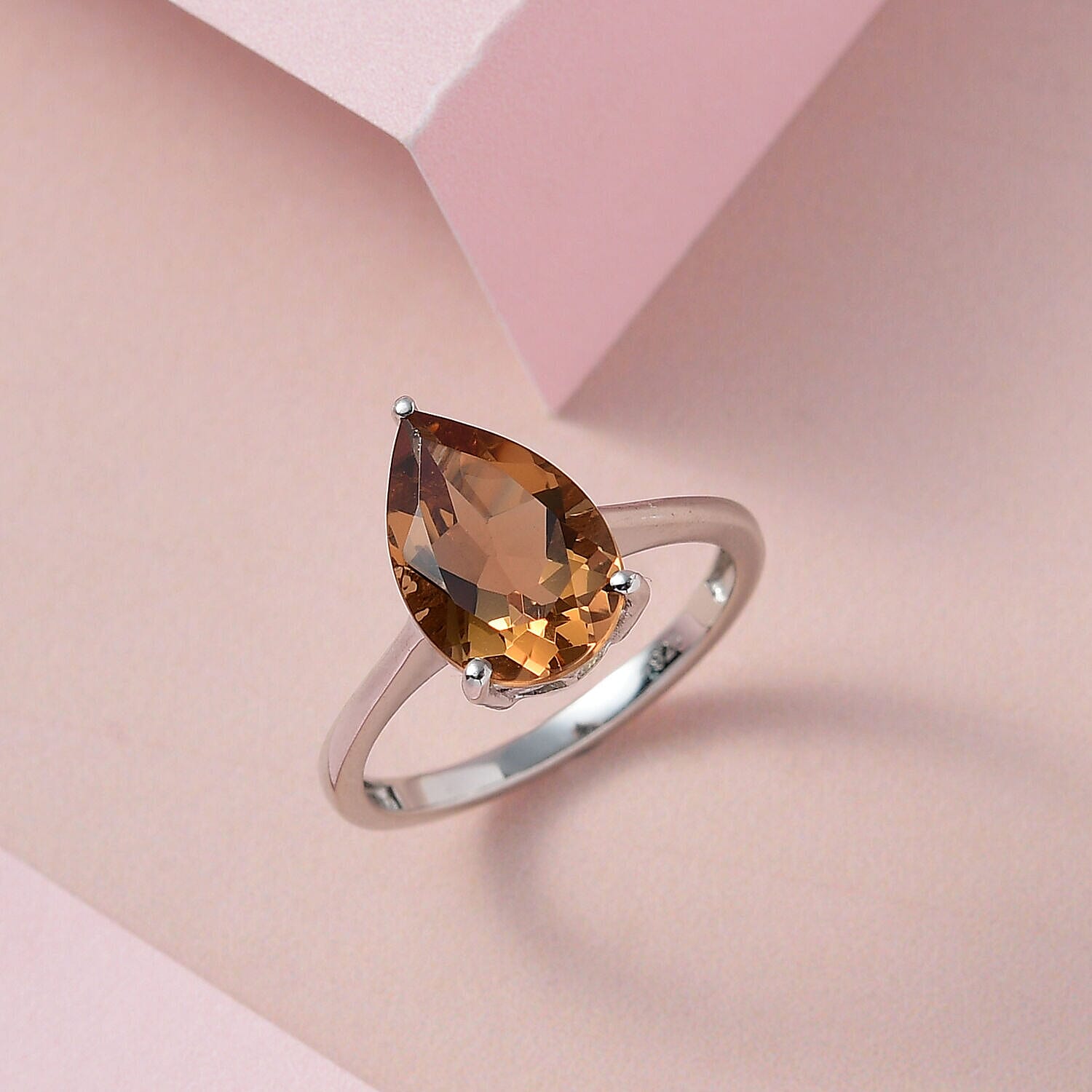 Autumn Alexite Solitaire Ring in Platinum Overlay Sterling Silver 2.84 Ct.