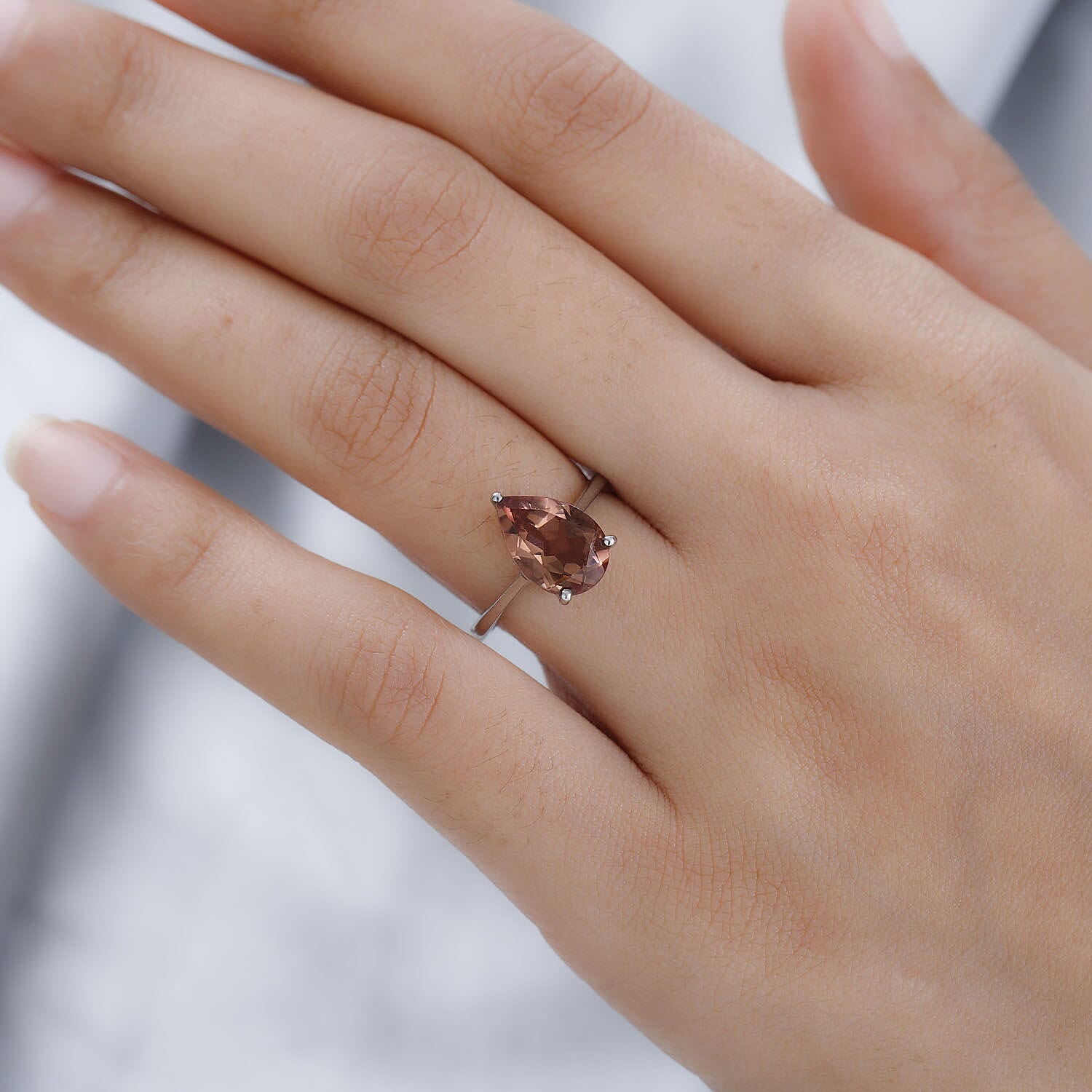 Autumn Alexite Solitaire Ring in Platinum Overlay Sterling Silver 2.84 Ct.