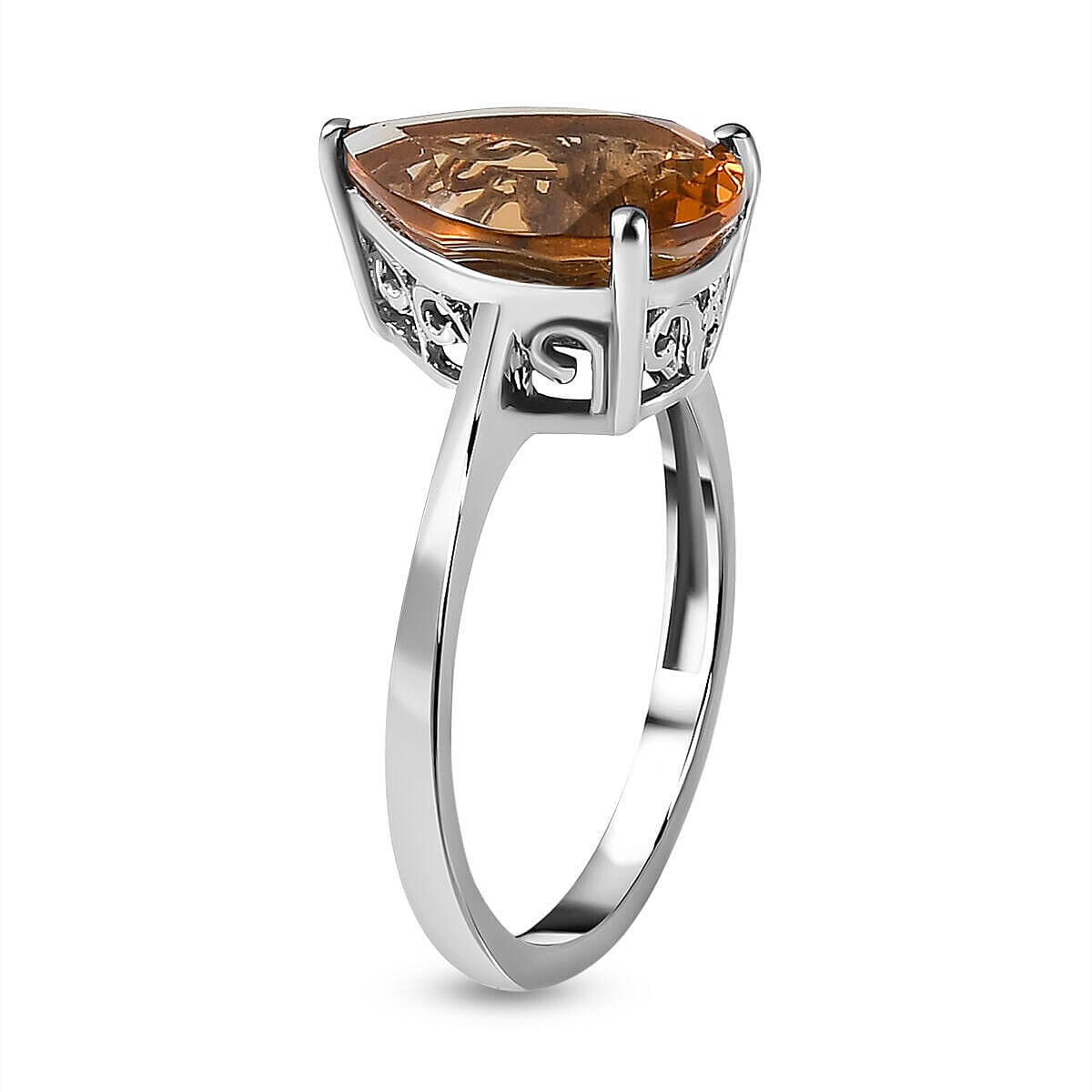 Autumn Alexite Solitaire Ring in Platinum Overlay Sterling Silver 2.84 Ct.