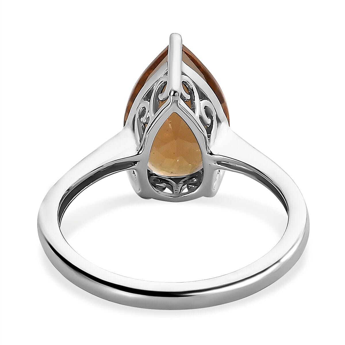 Autumn Alexite Solitaire Ring in Platinum Overlay Sterling Silver 2.84 Ct.