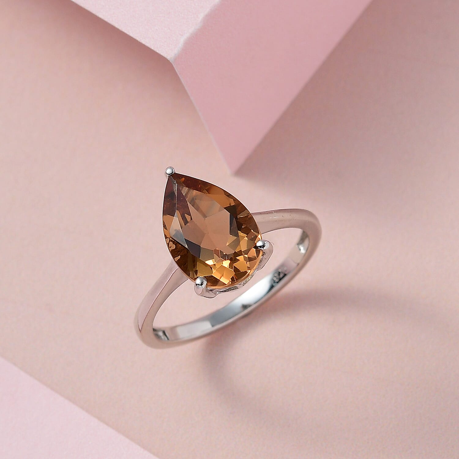 Autumn Alexite Solitaire Ring in Platinum Overlay Sterling Silver 2.84 Ct.