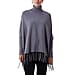 Nova of London Tassel Hem Roll Neck Poncho - Green